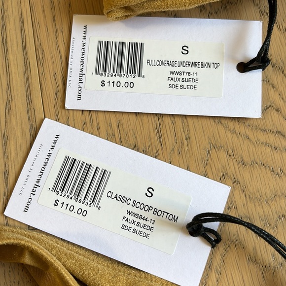 NWT WeWoreWhat Suede Bikini Set - Picture 4 of 4